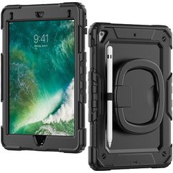 Mobilize Rotating Defender iPad 6 (2018) Hülle Kunststoff,Silikon Backcover + Schulterträger + Ständer - Schwarz