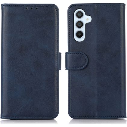 Mobigear Wallet Samsung Galaxy A55 Hülle Klapphülle Geldbörse - Blau