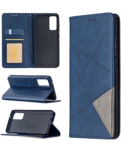 Mobigear Rhombus Slim Samsung Galaxy S20 FE Hülle Klapphülle - Blau