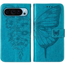 Mobigear Butterfly Google Pixel 9 Hülle Klapphülle Geldbörse - Blau