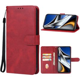 Mobigear Wallet POCO X5 Pro Hülle Klapphülle Geldbörse - Rot