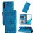 Mobigear Sunflower Samsung Galaxy S23 Hülle Klapphülle Geldbörse - Blau