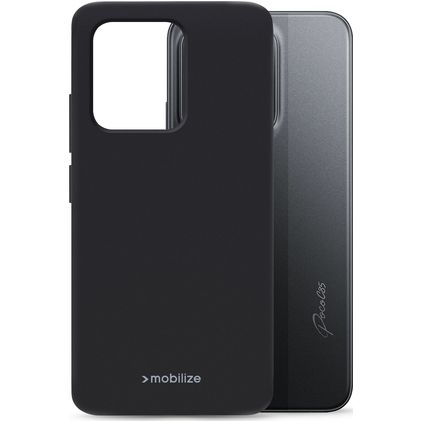 Mobilize Rubber Gelly POCO C85 Hülle Flexibles TPU Backcover - Schwarz