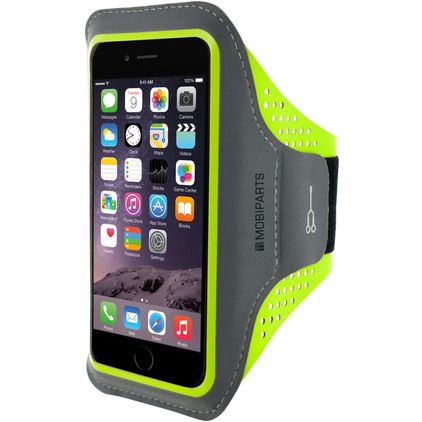 Mobiparts Comfort Fit Handyhalterung Joggen iPhone 6s Plus Sporthülle Neopren Sportarmband - Neon Green