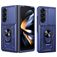 Mobigear Armor Ring Cam Slide Samsung Galaxy Z Fold 7 Hülle Hardcase Backcover Stoßfest mit Ringhalter und Kamera Slider - Blau