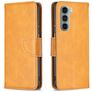 Mobigear Excellent Motorola Moto G200 5G Hülle Klapphülle Geldbörse - Cognac