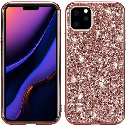 Mobigear Glitter iPhone 11 Hülle Hardcase Backcover - Roségold