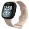 Mobigear Sport Dual Silikon Fitbit Sense Armband Drückerschließe - Sand Pink