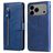 Mobigear Zipper iPhone 17 Pro Max Hülle Klapphülle Geldbörse - Blau