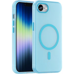 Mobigear Shockproof iPhone 16e MagSafe Hülle Hardcase Backcover - Blau