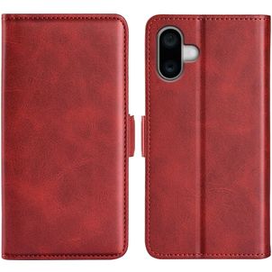 Mobigear Slim Magnet iPhone 16 Hülle Klapphülle Geldbörse - Rot