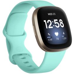 Mobigear Sport Dual Silikon Fitbit Versa 3 Armband Drückerschließe - Türkis