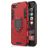 Mobigear Armor Ring iPhone SE (2022) Hardcase Backcover Shockproof mit Ringhalter - Rot