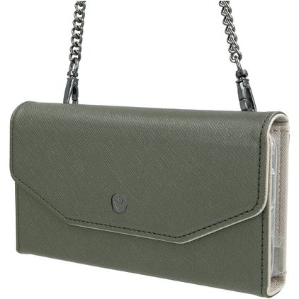 Valenta iPhone 11 Hülle Echtes Leder Abnehmbare 2in1 Clutch - Green Mode