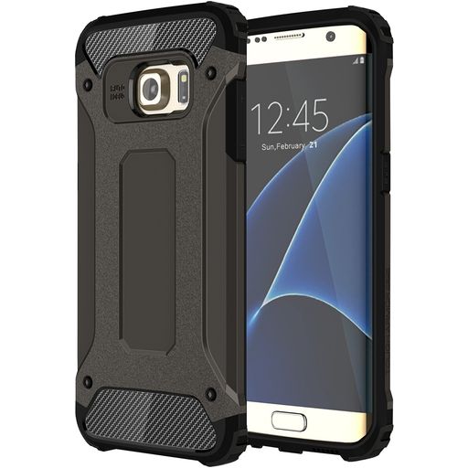 Mobigear Outdoor Samsung Galaxy S7 Edge Hülle Hardcase Backcover Stoßfest - Schwarz