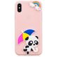 Mobigear Design iPhone XS Max Hülle Flexibles TPU Backcover - Rainbow Panda