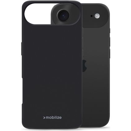 Mobilize Rubber Gelly iPhone Air Hülle Flexibles TPU Backcover - Schwarz