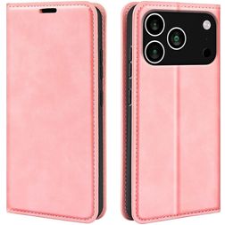 Mobigear Retro Slim iPhone 17 Pro Hülle Klapphülle Geldbörse - Pink