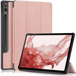 Mobigear Tri-Fold Samsung Galaxy Tab S9 Plus Klapphülle + Stylus-Halter - Roségold