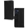 Mobilize Wallet Samsung Galaxy S25 FE Hülle Echtes Leder Klapphülle Geldbörse - Schwarz