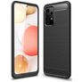 Mobigear Brushed Slim Samsung Galaxy A52s 5G Hülle Flexibles TPU Backcover - Schwarz