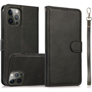 Mobigear Wallet iPhone 16 Pro Hülle Abnehmbare 2in1 Klapphülle Geldbörse - Schwarz
