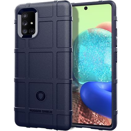 Mobigear Rugged Shield Samsung Galaxy M51 Hülle Flexibles TPU Backcover Stoßfest - Blau