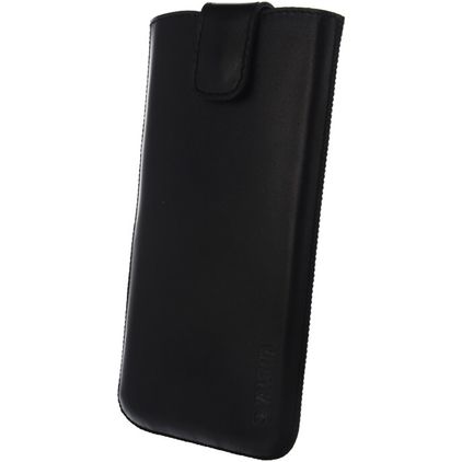 Valenta Pocket UNI Echtes Leder Einschubhülle - Einschubhülle - Handytasche - H140 x B72 - Schwarz
