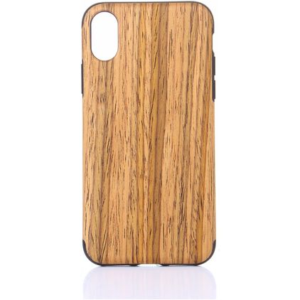 Mobigear Nature iPhone XS Max Hülle Flexibles TPU Backcover - Teak