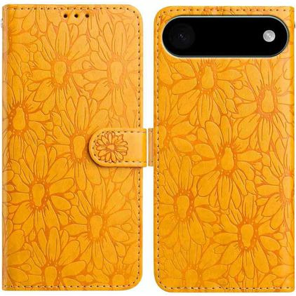 Mobigear Flowers iPhone Air Hülle Klapphülle Geldbörse - Gelb