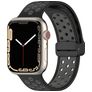 Mobigear Sport Plus Mag Silikon Apple Watch Armband Magnetverschluss - 42/41/40/38 mm - Schwarz / Grau