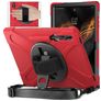 Mobigear SureGrip XGuard Samsung Galaxy Tab S8 Ultra Hülle Kunststoff,Silikon Backcover + Stifthalter + Schulterträger + Ständer - Rot