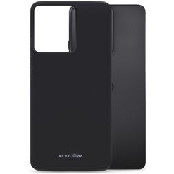 Mobilize Rubber Gelly Motorola Moto G75 Hülle Flexibles TPU Backcover - Schwarz