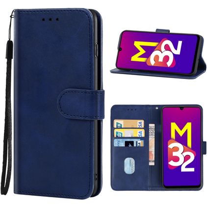 Mobigear Wallet Samsung Galaxy M32 5G Hülle Klapphülle Geldbörse - Blau