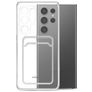 Mobilize Gelly Card Durchsichtig Samsung Galaxy S23 Ultra Hülle Flexibles TPU Backcover mit Kartenhalter - Transparent