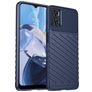 Mobigear Groove Motorola Moto E22 Hülle Flexibles TPU Backcover - Blau