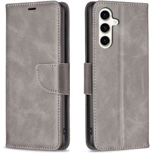 Mobigear Excellent Samsung Galaxy S24 FE Hülle Klapphülle Geldbörse - Grau