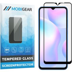 Mobigear Premium Xiaomi Redmi 9A Panzerglas Gehärtetes Glas Displayschutz - Hüllenfreundlich - Schwarz