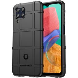 Mobigear Rugged Shield Samsung Galaxy M33 Hülle Flexibles TPU Backcover Stoßfest - Schwarz