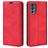 Mobigear Retro Slim Motorola Moto G62 Hülle Klapphülle Geldbörse - Rot