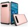 Mobigear Card Samsung Galaxy S10 Hülle Hardcase Backcover Stoßfest mit Kartenhalter - Roségold