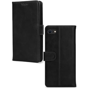 Mobilize Wallet iPhone 7 Hülle Echtes Leder Klapphülle Geldbörse - Schwarz