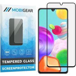 Mobigear Premium Samsung Galaxy A41 Panzerglas Gehärtetes Glas Displayschutz - Hüllenfreundlich - Schwarz (3er Pack)