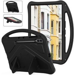 Mobigear AeroArmor Samsung Galaxy Tab S10 Ultra Kinder-Tablethülle mit Griff + Stylus-Halter - Schwarz