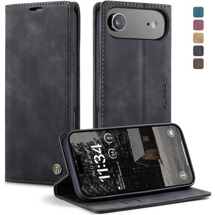 CaseMe 013 iPhone Air Hülle Klapphülle Geldbörse - Schwarz