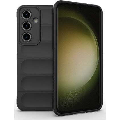 Mobigear Bumpy Samsung Galaxy S24 FE Hülle Flexibles TPU Backcover - Schwarz