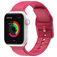 Mobigear Dashed Silikon Apple Watch Armband Dornschließe - 49/46/45/44 mm - Rot