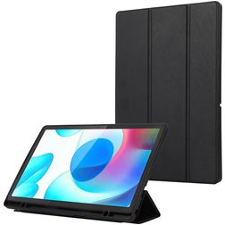 Mobigear Tri-Fold Gel Samsung Galaxy Tab A9 Plus (2023) Hülle TPU,Kunstleder Klapphülle + Stifthalter - Schwarz