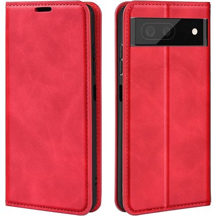 Mobigear Retro Slim Google Pixel 7 Hülle Klapphülle Geldbörse - Rot