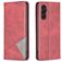 Mobigear Rhombus Slim Samsung Galaxy A35 Hülle Klapphülle - Rot